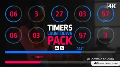 Timers Countdown Pack Infographics template preview
