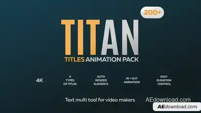 Titan - 200 Animated Titles Pack Titles template preview