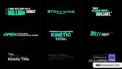 Title - Kinetic Titles After Effects Template Titles template preview