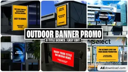 Title Banner Mockups – Realistic 3D Banners for Title & Headline Presentation Product Promo template preview