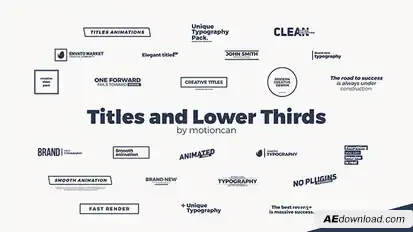 Titles And Lower Thirds Titles template preview