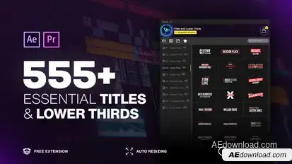 Titles and Lower Thirds Pack // 555+ Animations Titles template preview