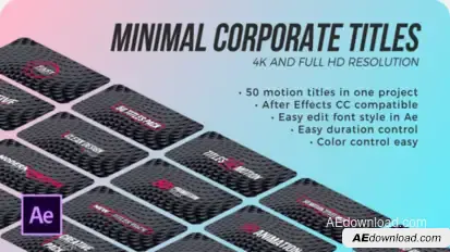 Titles Minimal Corporate | After Effects Titles template preview