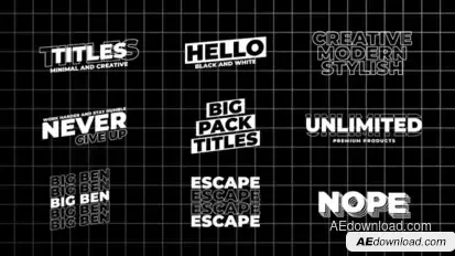 Titles V3.0 | AE Titles template preview