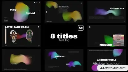 Titles with Fluid Backgrounds Titles template preview