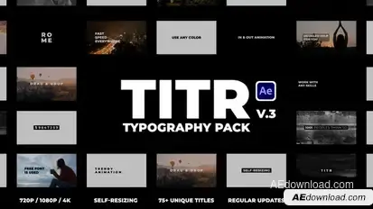 TITR | Dynamic Typography Pack Titles template preview