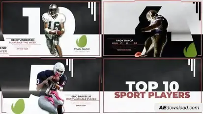 Top 10 Sports Player Openers template preview