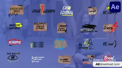 Torn Cardboard Titles for After Effects Titles template preview
