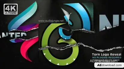 Torn Logo Reveal Logo Stings template preview