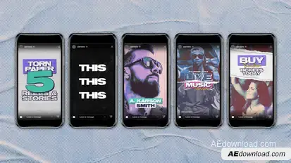 Torn Paper Instagram Reels Product Promo template preview