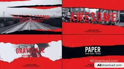 Torn Paper Intro Openers template preview