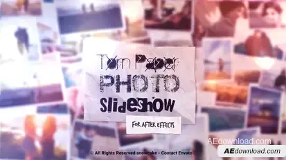 Torn Paper Photo Slideshow Openers template preview