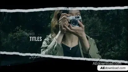 Torn Paper Slideshow Video Displays template preview