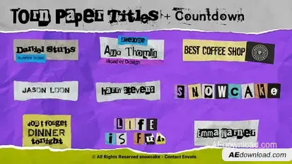 Torn Paper Titles Titles template preview