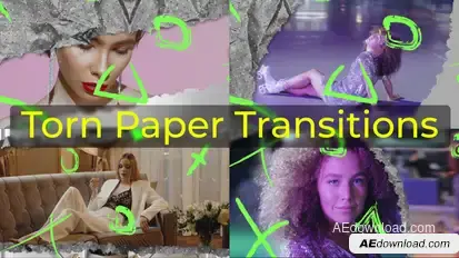 Torn Paper Transitions Elements template preview