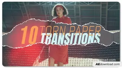 Torn Paper Transitions broadcast-packages template preview