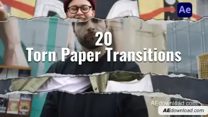 Torn Paper Transitions broadcast-packages template preview