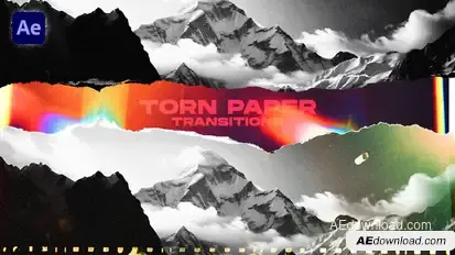 Torn Paper Transitions VOL. 2 | After Effects Elements template preview