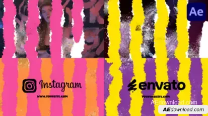 Torn Texture Logo Transitions | After Effects Elements template preview