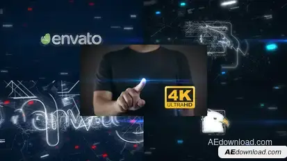 Touch Screen Logo Reveal 4K Logo Stings template preview