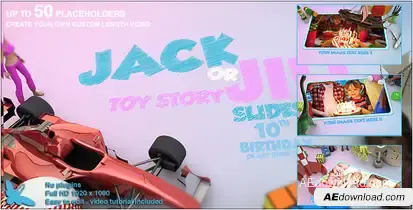 Toy Story Slideshow Video Displays template preview