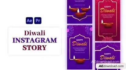 Videohive Traditional Indian Diwali Instagram Story Openers template preview