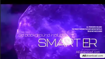 Trailer 3D Titles and Modern Particles Background Openers template preview