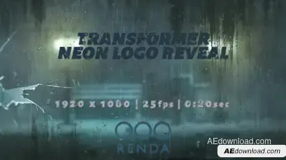 Transformer Neon Logo Reveal Logo Stings template preview