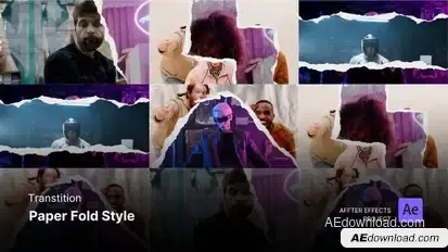 Transition - Paper Fold Style After Effects Template Elements template preview