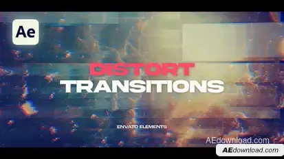 Transitions Distort Elements template preview