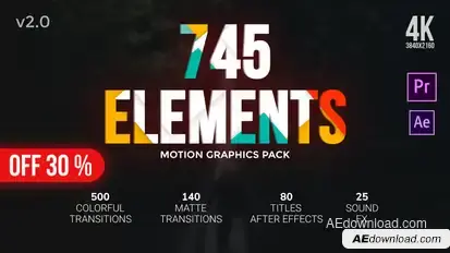 Transitions Pack Elements template preview