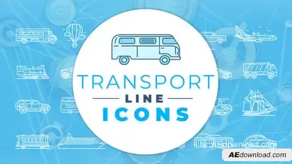 Transport Icons Elements template preview