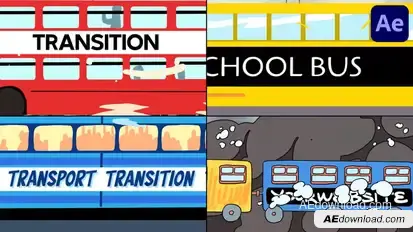 Transport Transition Titles for After Effects Titles template preview