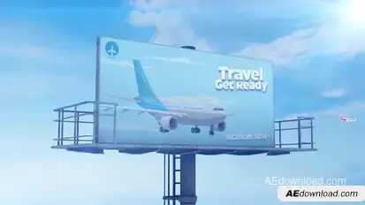 Travel Agency Billboard Mockup Pack Video Displays template preview