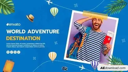 Travel And Adventure Slideshow Openers template preview