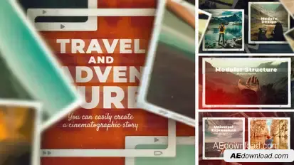 Travel And Adventure Slideshow Video Displays template preview