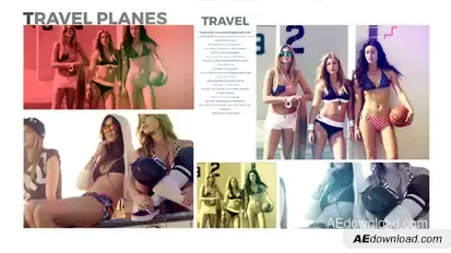 Travel in Summer Video Displays template preview