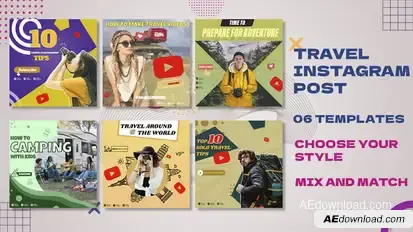 Travel Instagram Post Promo V80 Video Displays template preview