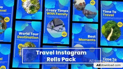 Videohive Travel instagram stories and reels Video Displays template preview