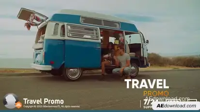 Travel Intro Promo Video Displays template preview