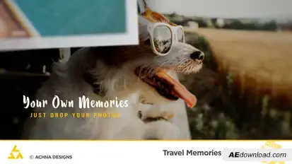 Travel Memories In Photos Video Displays template preview