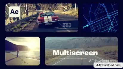 Travel Multiscreen Slideshow Openers template preview