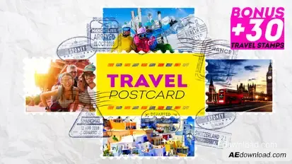 Travel Postcard Titles template preview