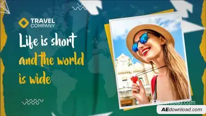 Travel Promo Slideshow Video Displays template preview