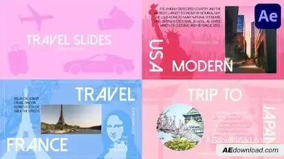 Travel Slides for After Effects Openers template preview