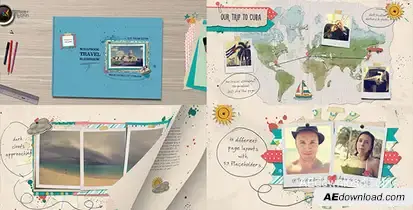 Travel Slideshow Video Displays template preview
