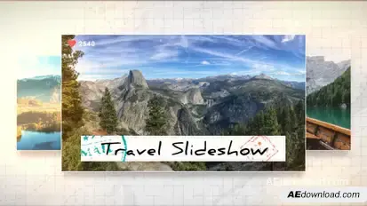 Travel Slideshow Video Displays template preview