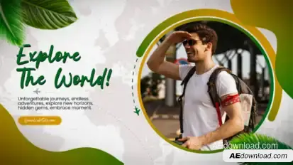 Travel Slideshow Video Displays template preview