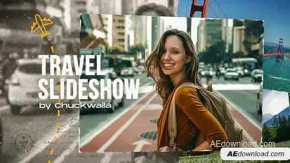 Travel Slideshow Video Displays template preview