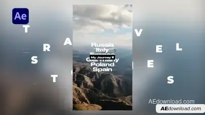Travel Stories Titles template preview